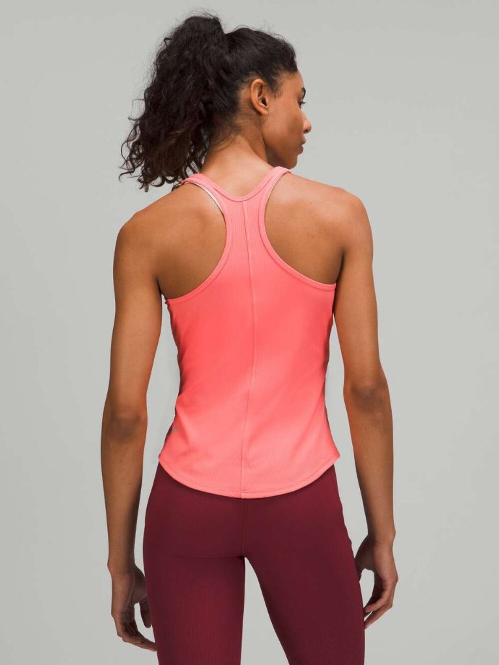 LULULEMON Women's Base Pace Ribbed Tank Top In Raspberry Cream - Picture 2 of 6